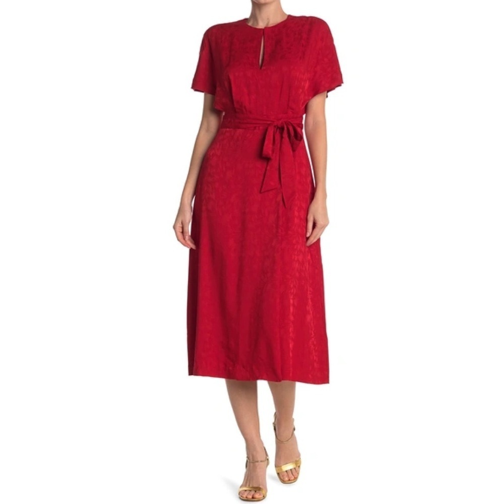 Equipment Femme Albarice Dress Midi Capped
Sleeve NWT Size 8